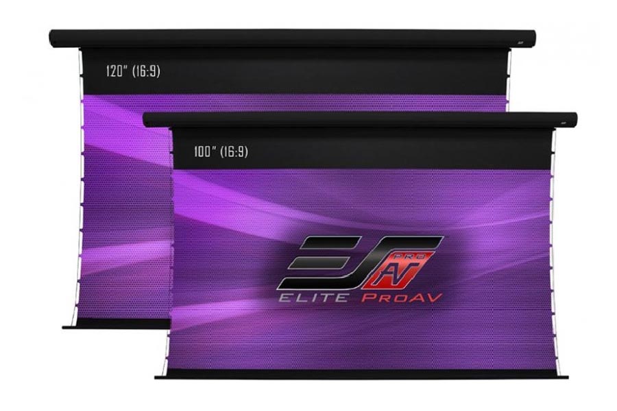Elite Screens 100吋16:9 頂級獵隼電動超短焦黑柵抗光張力幕
