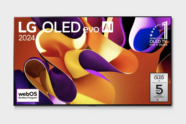 55吋/LG OLED evo AI 4K AI 語音物聯網 G4 零間隙藝廊系列 (含壁掛架)/OLED55G4PTA